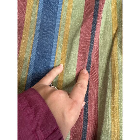 VTG Western Cowboy Retro Button Shirt Men Large Aztec 90s Stripes Stain Starched - Picture 11 of 12